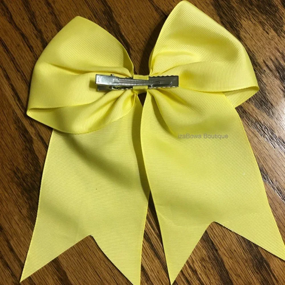 Yellow Solid Cheer Bow  5B2279   Handmade NWT Boutique